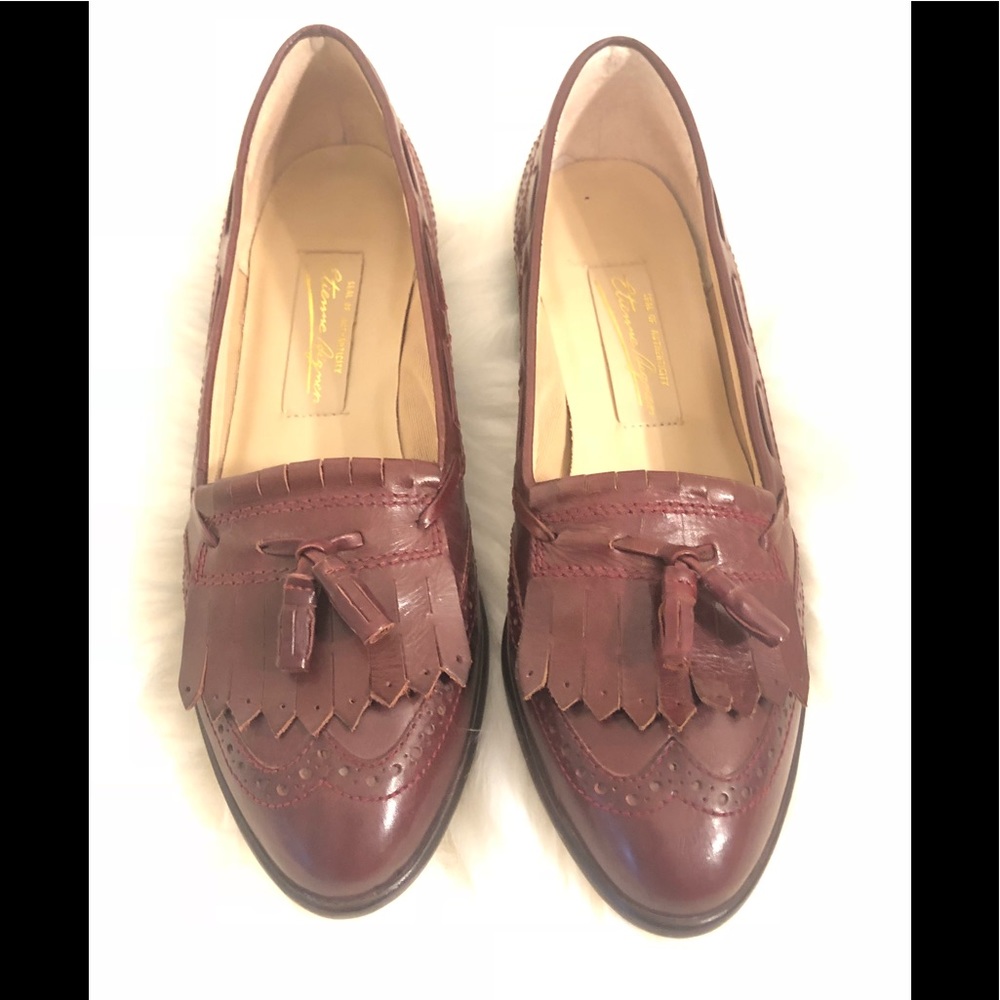 Etienne Aigner Leather Oxford Loafers Size 7.5N